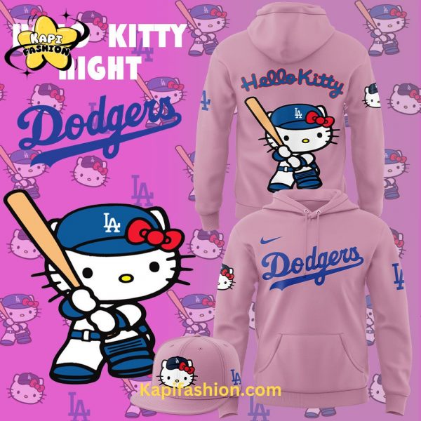 Los Angeles Dodgers x Hello Kitty Limited Editon Pink Hoodie