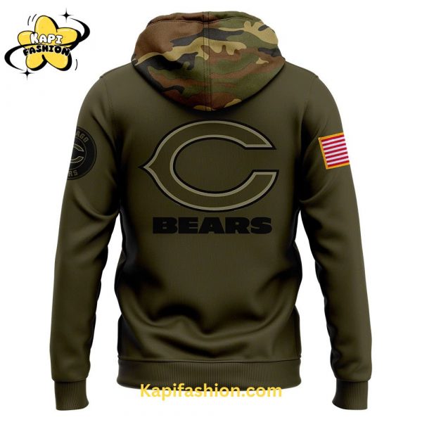 Men’s Chicago Bears Nike Camo 2024 Salute to Service Club Fleece Pullover Hoodie V3