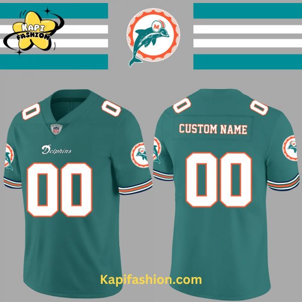 Miami Dolphins football “Throwback” Football Jersey