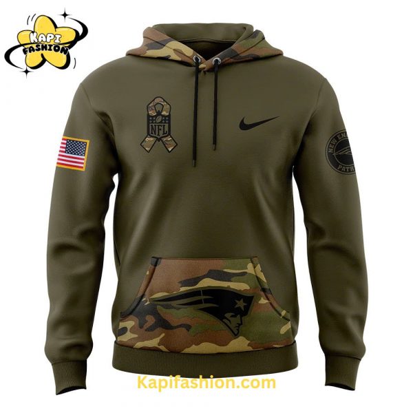 New England Patriots Nike Camo Salute to Service Club Fleece Pullover Hoodie V2