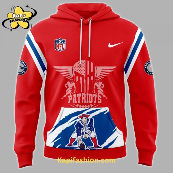 New England Patriots Throwback threads Premium Limited Pullover Red Hoodie