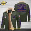 New York Giants-NFL Custom Name Fleece Jacket Brown Edition