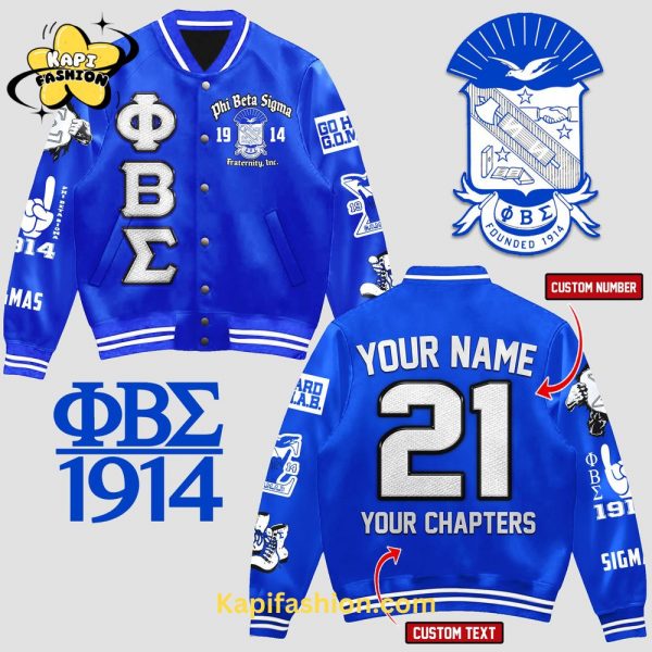 Phi Beta Sigma Baseball Jacket Limited Blue Edition