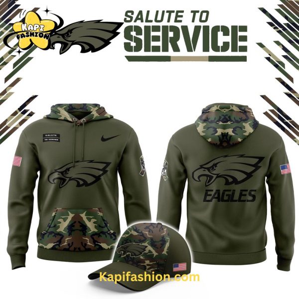 Philadelphia Eagles Salute to Service Club Fleece Edition Hoodie V2