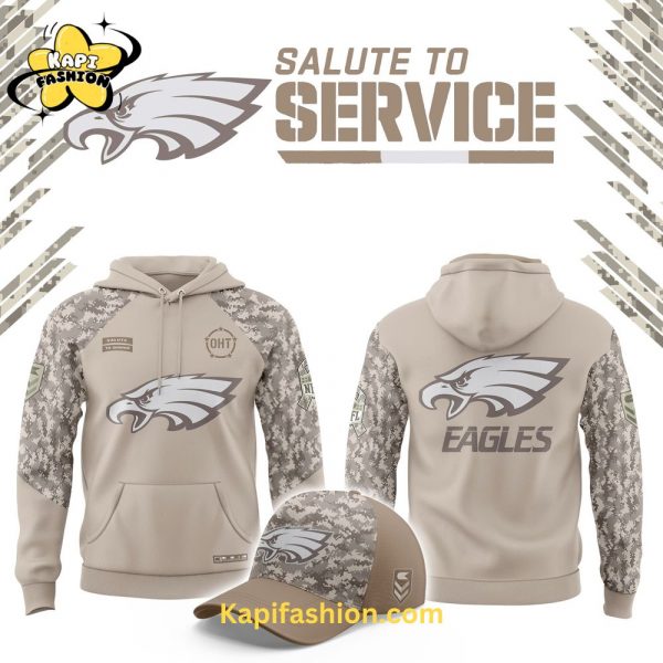 Philadelphia Eagles Salute to Service Club Fleece Edition Hoodie V3