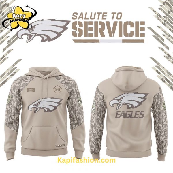 Philadelphia Eagles Salute to Service Club Fleece Edition Hoodie V3