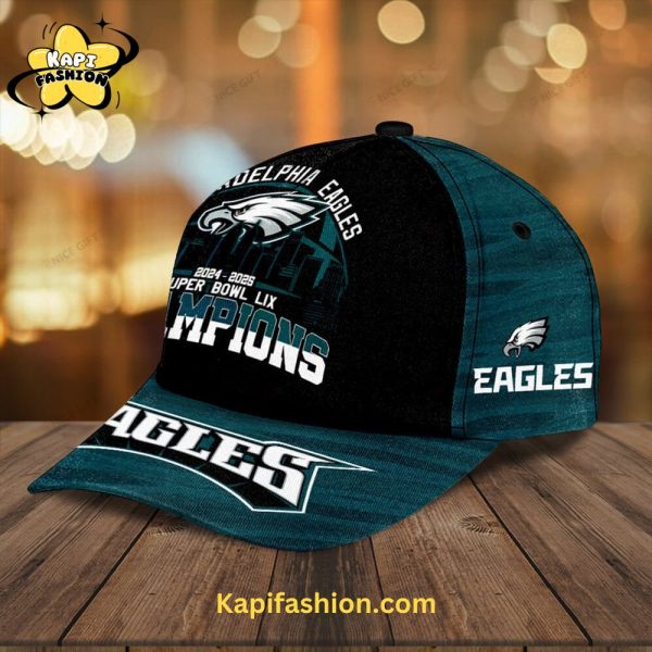 Philadelphia Eagles Super Bowl Champions Classic 3D Cap – Customizable with Your Name