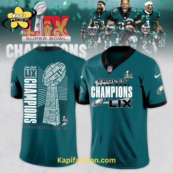 Philadelphia Eagles Super Bowl LIX Champions 2025 Football Limited Edition Jersey