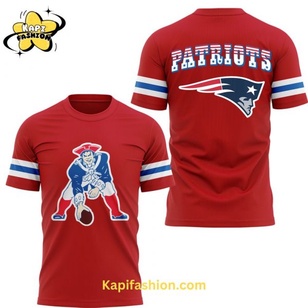 Royal New England Patriots Rewind Club Fleece Pullover T shirt