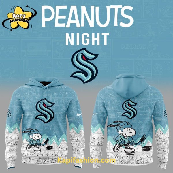 Seattle Kraken Anniversary of Peanuts Hoodie