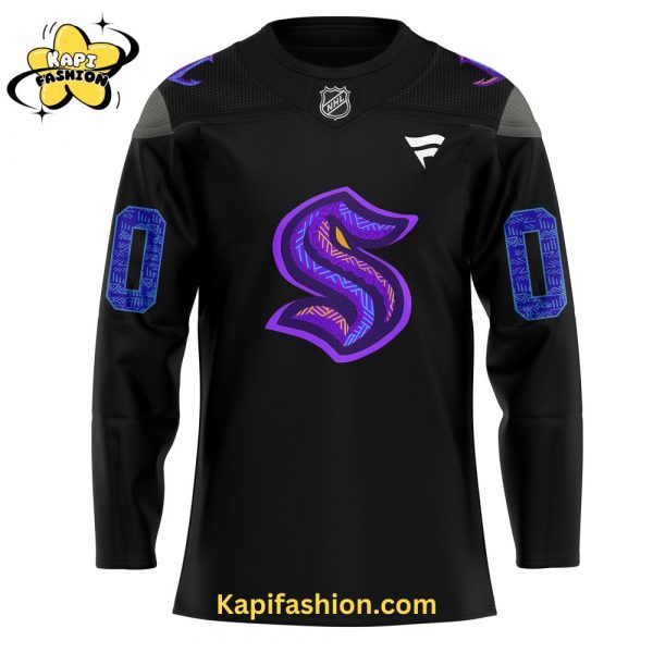 Seattle Kraken Black Hockey History Night Jersey 1