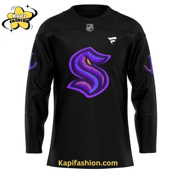 Seattle Kraken Black Hockey History Night Jersey 2