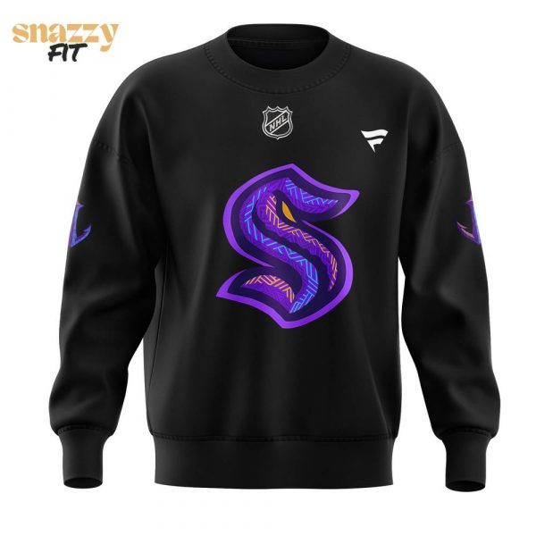 Seattle Kraken Black Hockey History Night Sweatshirt