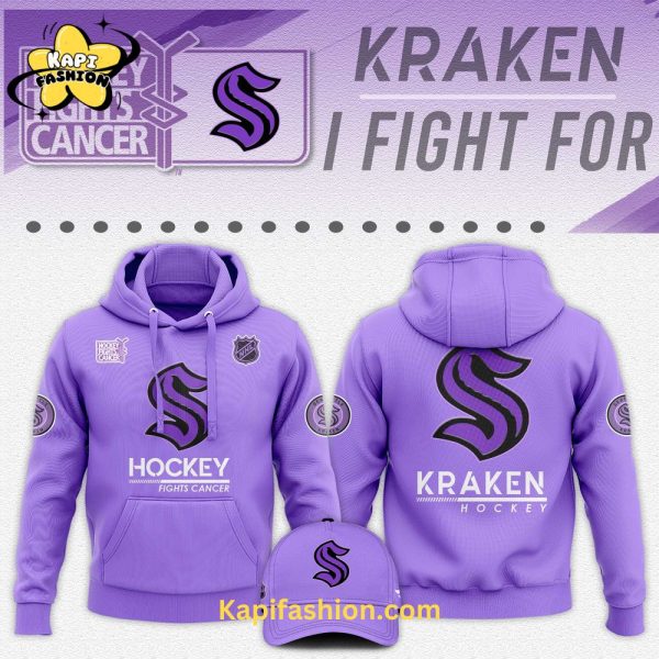 Seattle Kraken Hockey Fights Cancer Unisex Hoodie