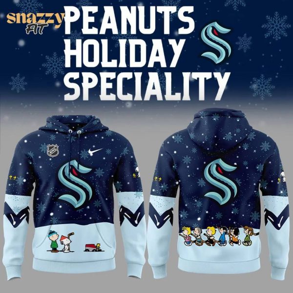 Seattle Kraken Peanuts vs Snoopy Night Nike Hoodie