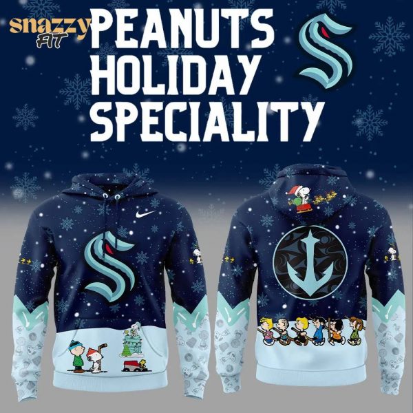 Seattle Kraken Peanuts vs Snoopy Night Nike Hoodie Set V1