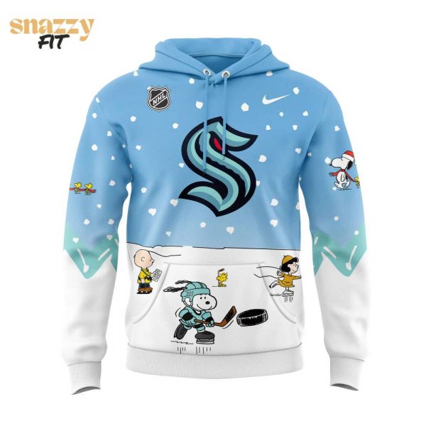 Seattle Kraken Peanuts vs Snoopy Night Nike Hoodie Set V2