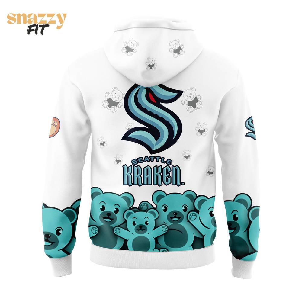Seattle Kraken Teddy Bear Toss Nike Hoodie Seattle Kraken Teddy Bear Toss Nike Hoodie