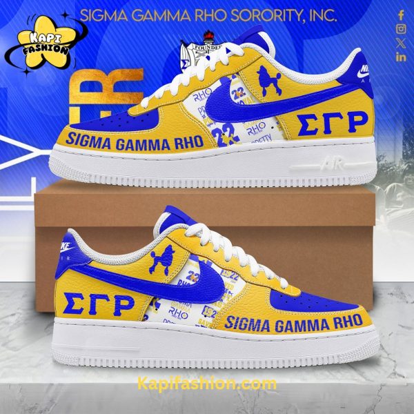 Sigma Gamma Rho Air Force 1 Limited Blue Gold Edition