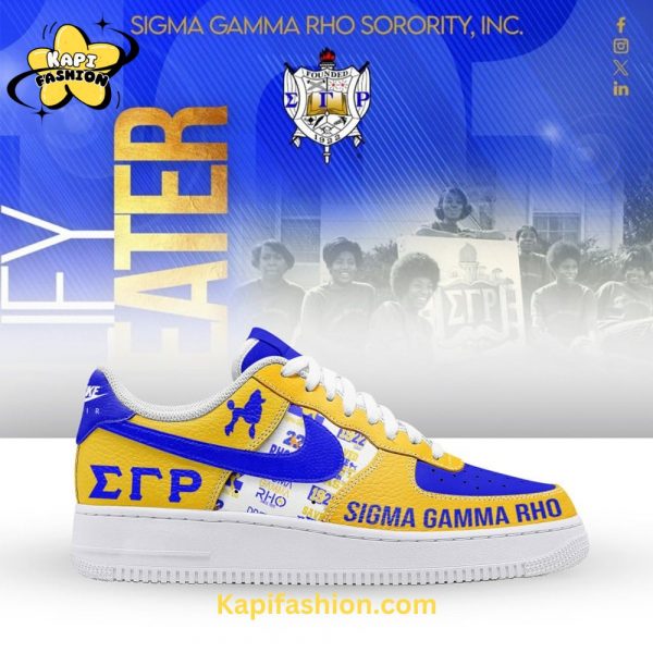 Sigma Gamma Rho Air Force 1 Limited Blue Gold Edition