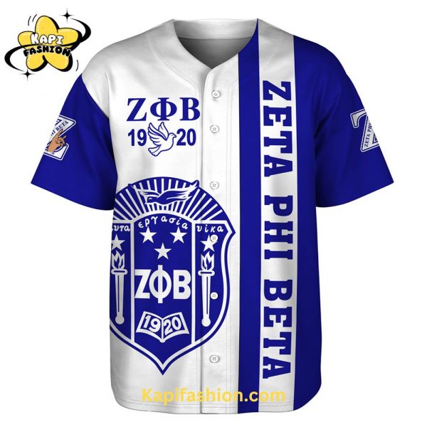 Zeta Phi Beta Limited Blue White Edition Baselball Jersey