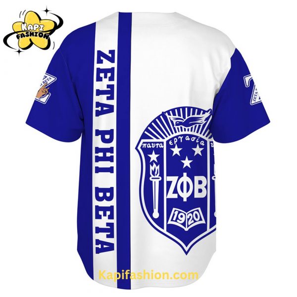 Zeta Phi Beta Limited Blue White Edition Baselball Jersey