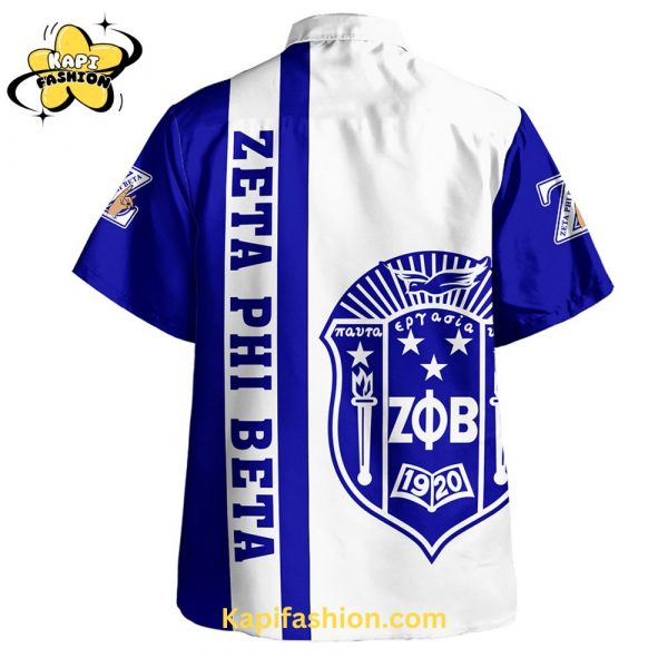 Zeta Phi Beta Limited Blue White Edition Hawaiian shirt