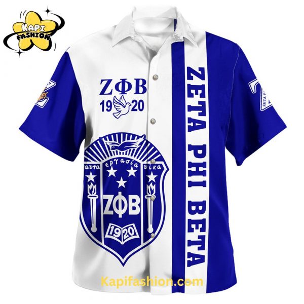 Zeta Phi Beta Limited Blue White Edition Hawaiian shirt