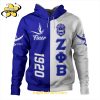 Zeta Phi Beta Paint Stain Style Limited Blue White Edition Hoodie