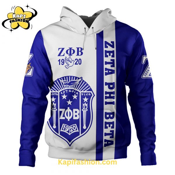 Zeta Phi Beta Limited Blue White Edition Hoodie V2