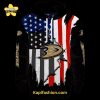 Anaheim Ducks Demonic Skull Gold Black Hoodie