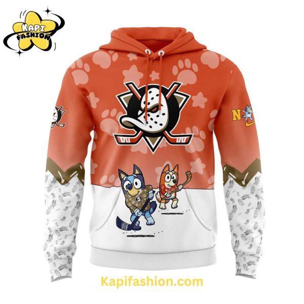 Anaheim Ducks Bluey and Bingo Hoodie