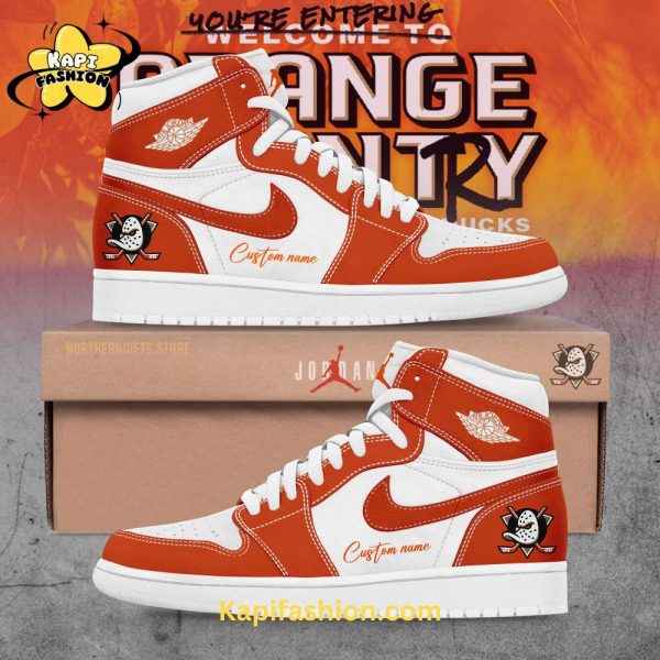 Anaheim Ducks Custom Name For Fans Air Jordan 1