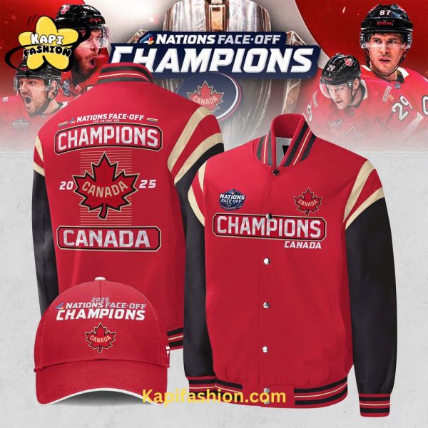 Canada Hockey 2025 4 Nations Face-Off Champions New Bomber Jacket