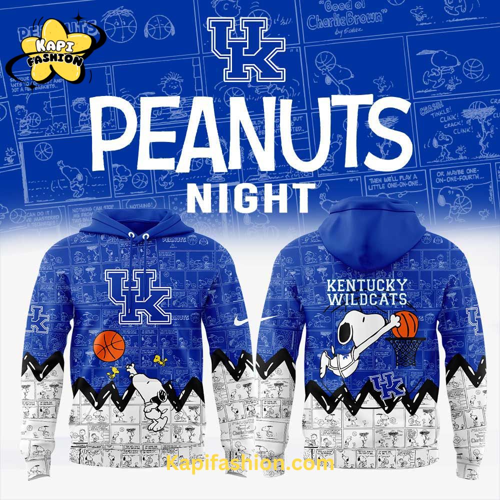 Kentucky Men Basketball 75th Anniversary of Peanuts Hoodie Kentucky Men Basketball 75th Anniversary of Peanuts Hoodie