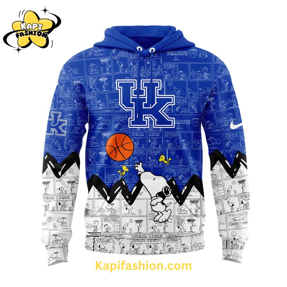 Kentucky Men Basketball 75th Anniversary of Peanuts Hoodie Kentucky Men Basketball 75th Anniversary of Peanuts Hoodie