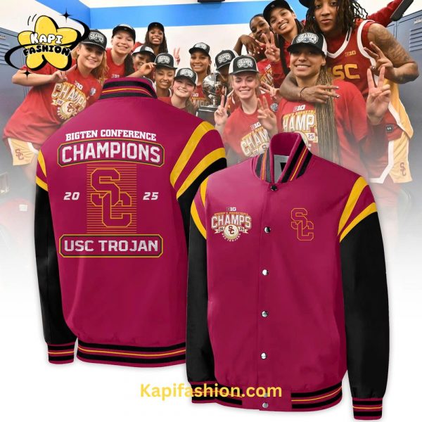 Limited Edition 2025 USC Trojans Women’s Regular Season Champions Big Ten New Bomber Jacket