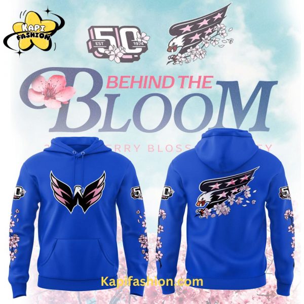 Limited Edition Washington Capitals Behind The Blossom Blue Hoodie