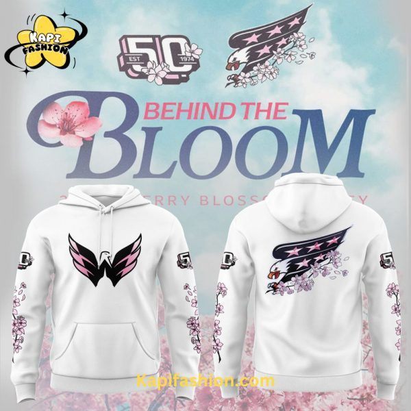 Limited Edition Washington Capitals Behind The Blossom White Hoodie