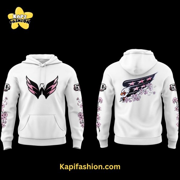 Limited Edition Washington Capitals Behind The Blossom White Hoodie