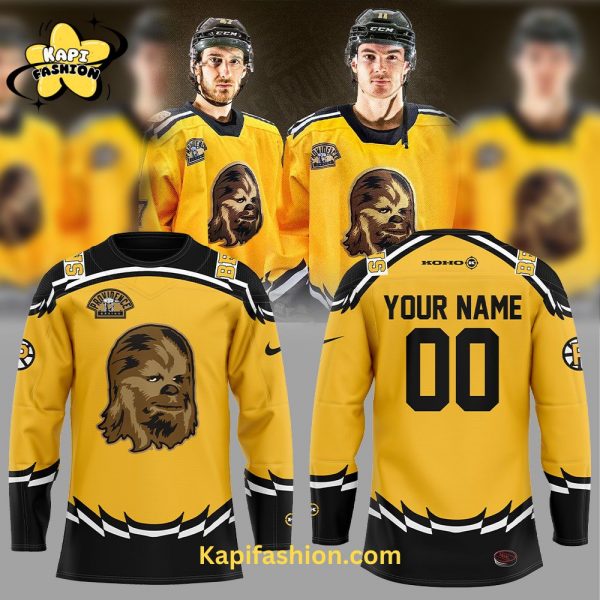 Providence Bruins Koho Pooh Bear Logo NHL Hockey Vintage Air Knit Custom Name Jersey