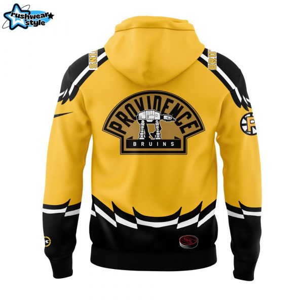 Providence Bruins Koho Pooh Bear Logo NHL Hockey Vintage Air Knit V2 Hoodie 3