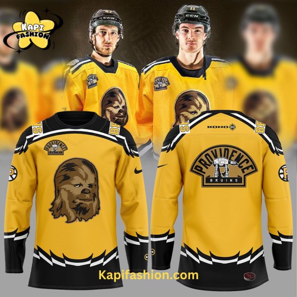 Providence Bruins Koho Pooh Bear Logo NHL Hockey Vintage Air Knit V2 Jersey