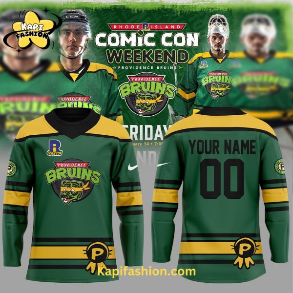 Providence Bruins Rhode Island Comic Con Weekend Custom Name Jersey