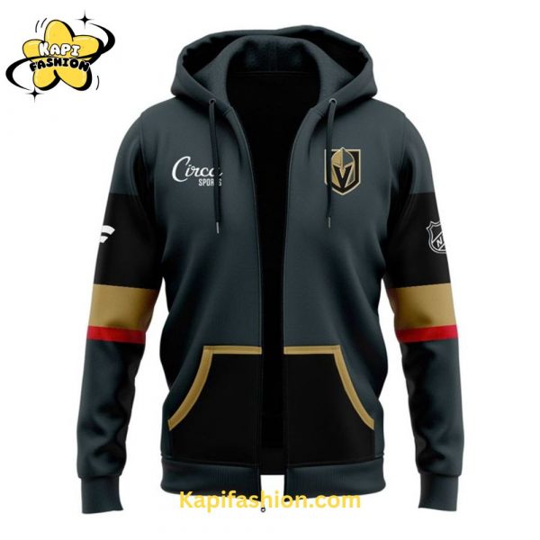 Vegas Golden Knights Special Gray Uniform Zip Hoodie 2