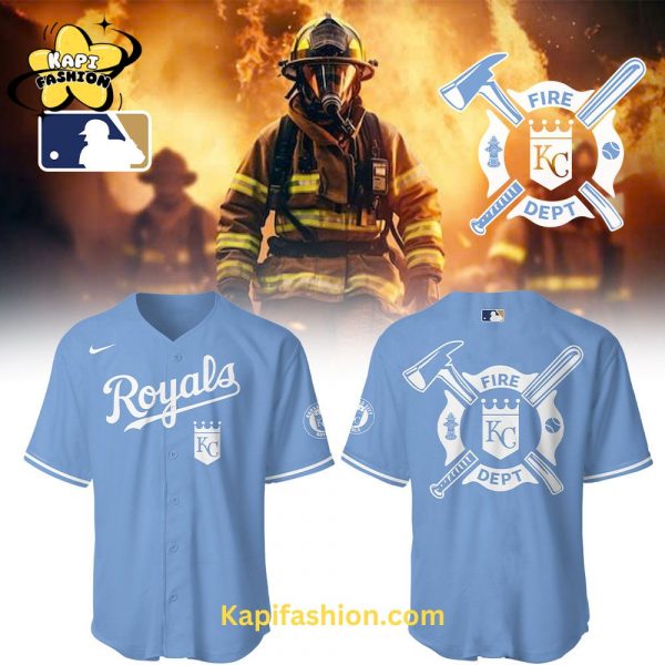 Kansas City Royals Firefighter Appreciation Night Blue Jersey