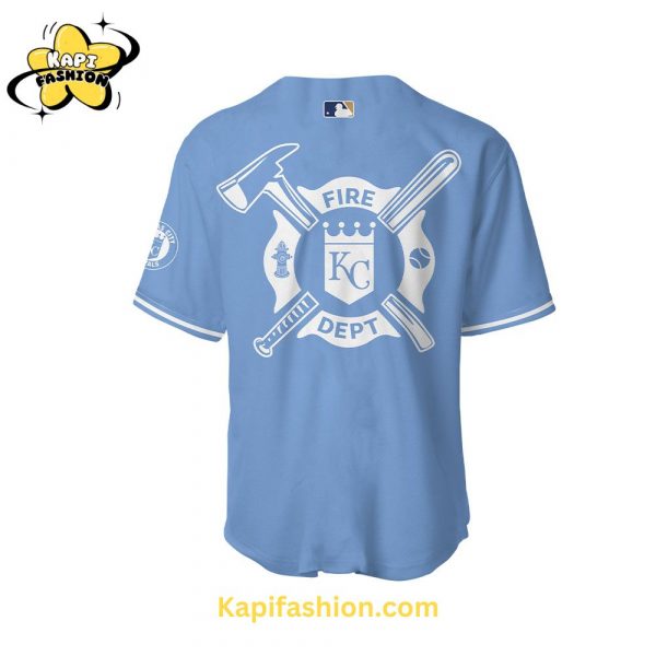 Kapifashion2FKansas City Royals Firefighter Appreciation Night Blue Jersey 3.jpg