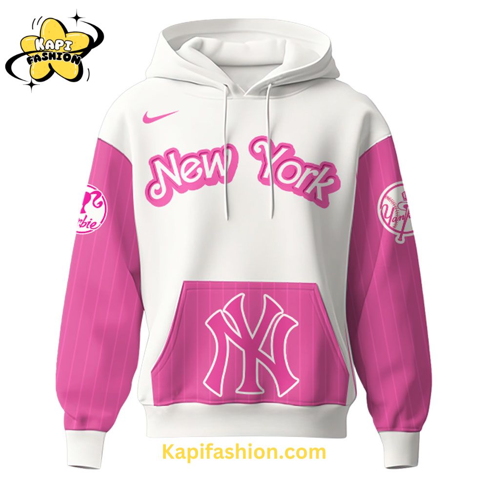 New York Yankees MLB x Barbie Night Game Limited Edition Hoodie 2025 New York Yankees MLB x Barbie Night Game Limited Edition Hoodie 2025