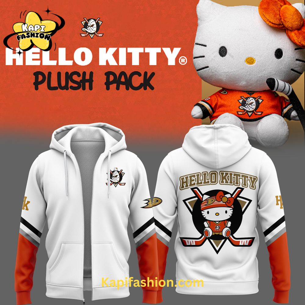Special New Anaheim Ducks x Hello Kitty Zip Hoodie 2025 Special New Anaheim Ducks x Hello Kitty Zip Hoodie 2025