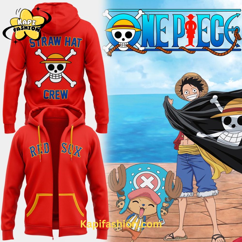 Boston Red Sox ONE PIECE Zip Hoodie Boston Red Sox ONE PIECE Zip Hoodie